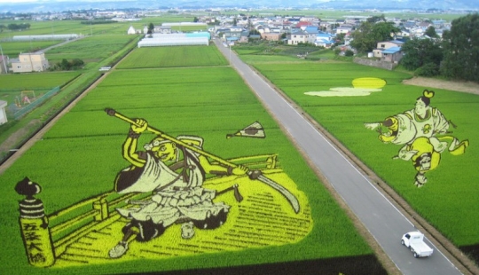 El arte de Tambo — increíbles imágenes en los campos de arroz de Japón