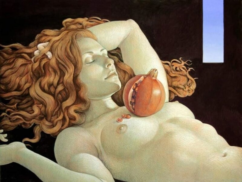 El doble significado de las pinturas de Michael Bergt de Orientales clásicos del Western surrealismo