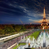 El mismo lugar, el día y la noche en una de las fotos