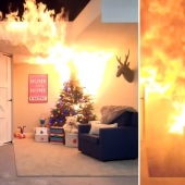Elochka, Gori! New year's beauty can transform a room into a pile of ashes 23 seconds