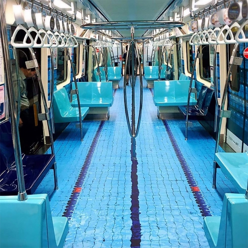 En Taipei vagones del metro se convirtieron en campos de deportes