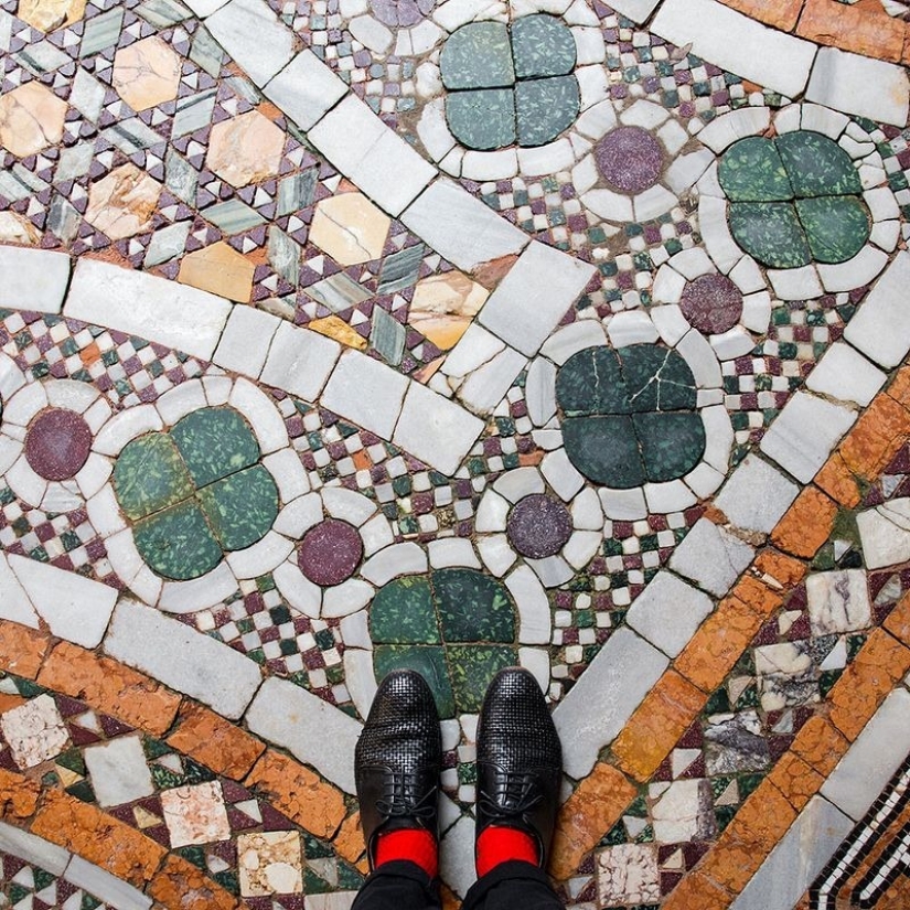 Exquisito Veneciano mosaicos de suelo