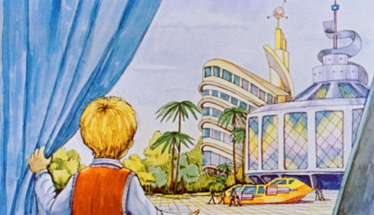 Filmstrip 1982 to the story of Cyrus Bulycheva "100 years ahead. Nick in the future"