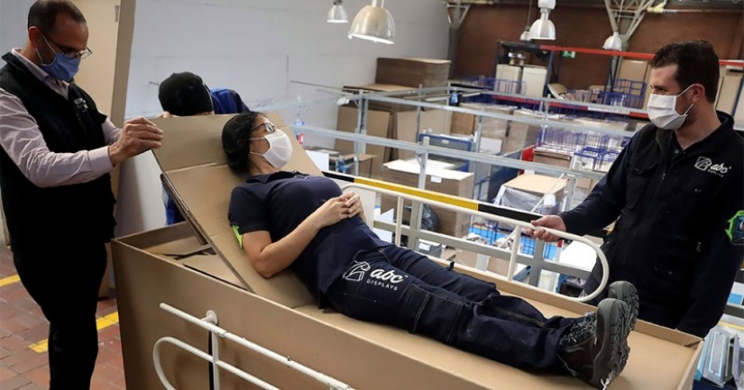 Flick of the wrist, the bed turns into a coffin for the patients who died of coronavirus