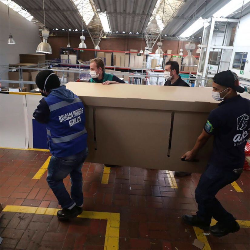 Flick of the wrist, the bed turns into a coffin for the patients who died of coronavirus