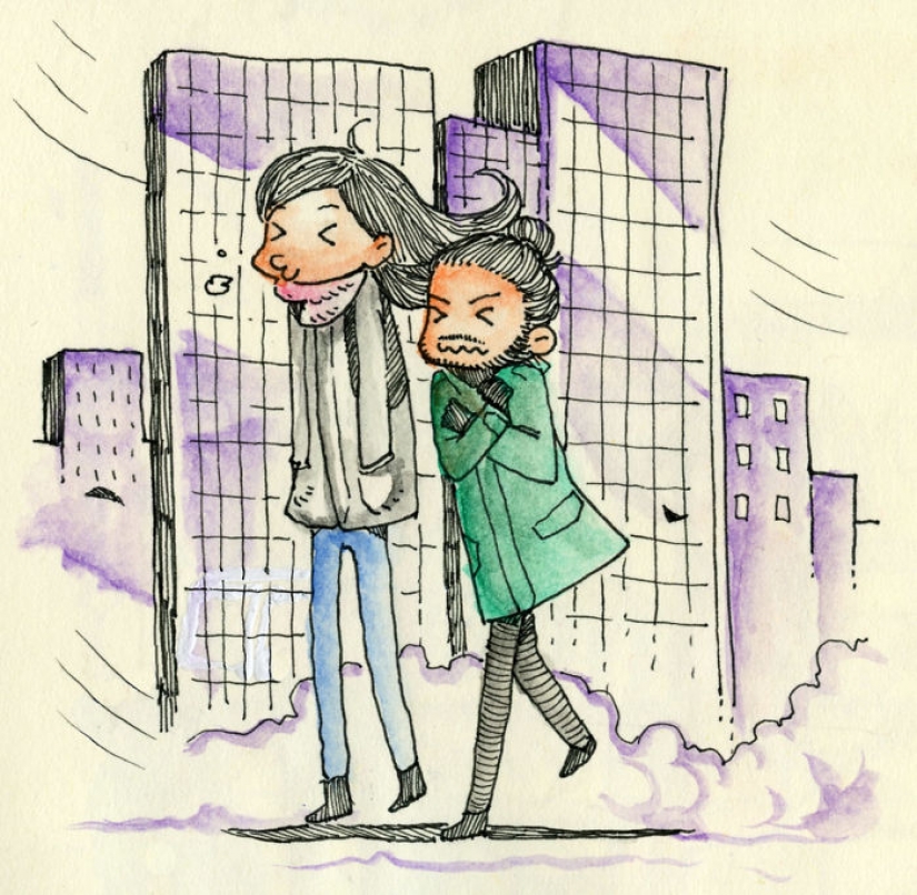 From Italy to Canada for a first date: the artist drew a comic about the first meeting with a sweetheart