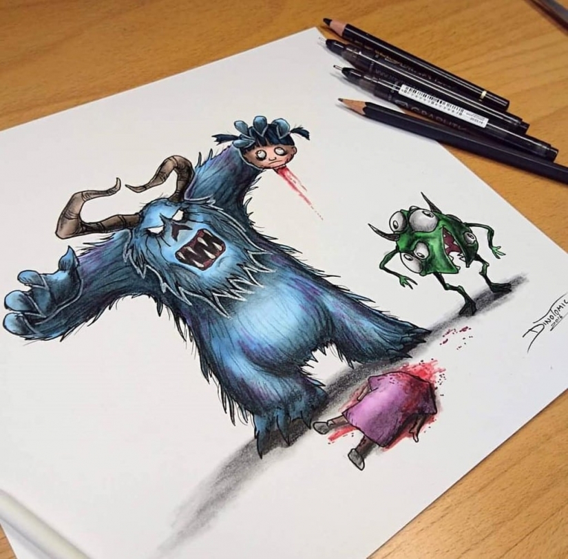 Goosebumps: artist turns cartoon characters into monsters
