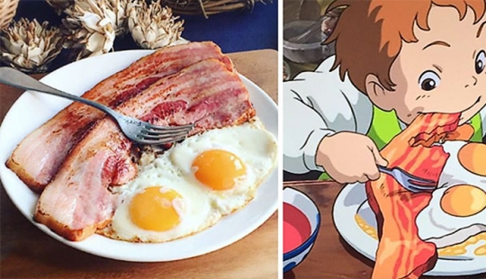 Gran idea de cómo alimentar a un niño travieso: Japonés sirve dibujos animados de Miyazaki