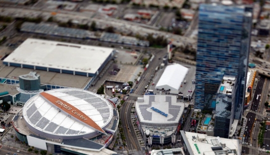 Happy birthday, Los Angeles: City of Angels from the height of bird flight