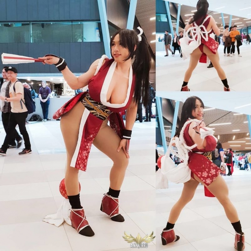 Huge Breasts, long hair and appetizing ass: cosplayer barely recognized the image of a girl