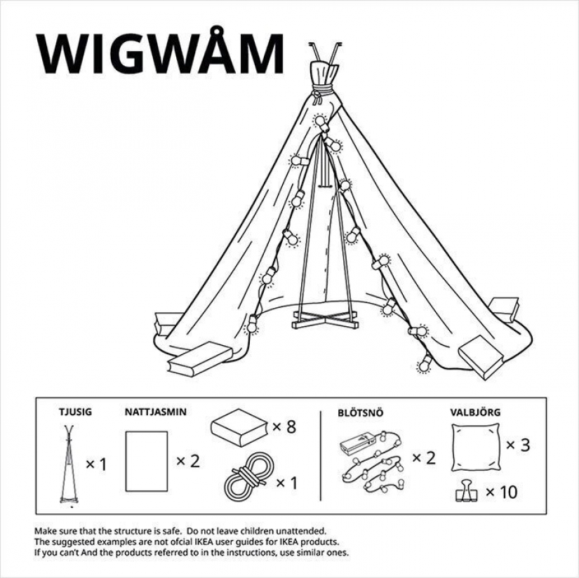 I'm in the house: 6 Fort building for kids from IKEA Russia