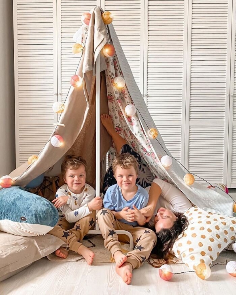 I'm in the house: 6 Fort building for kids from IKEA Russia