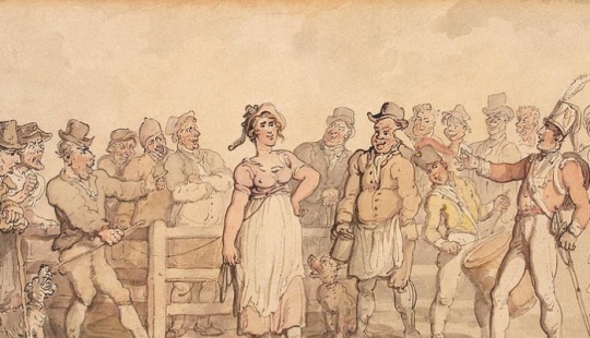 In England nineteenth century, divorce was expensive. Therefore, wives sold at auction