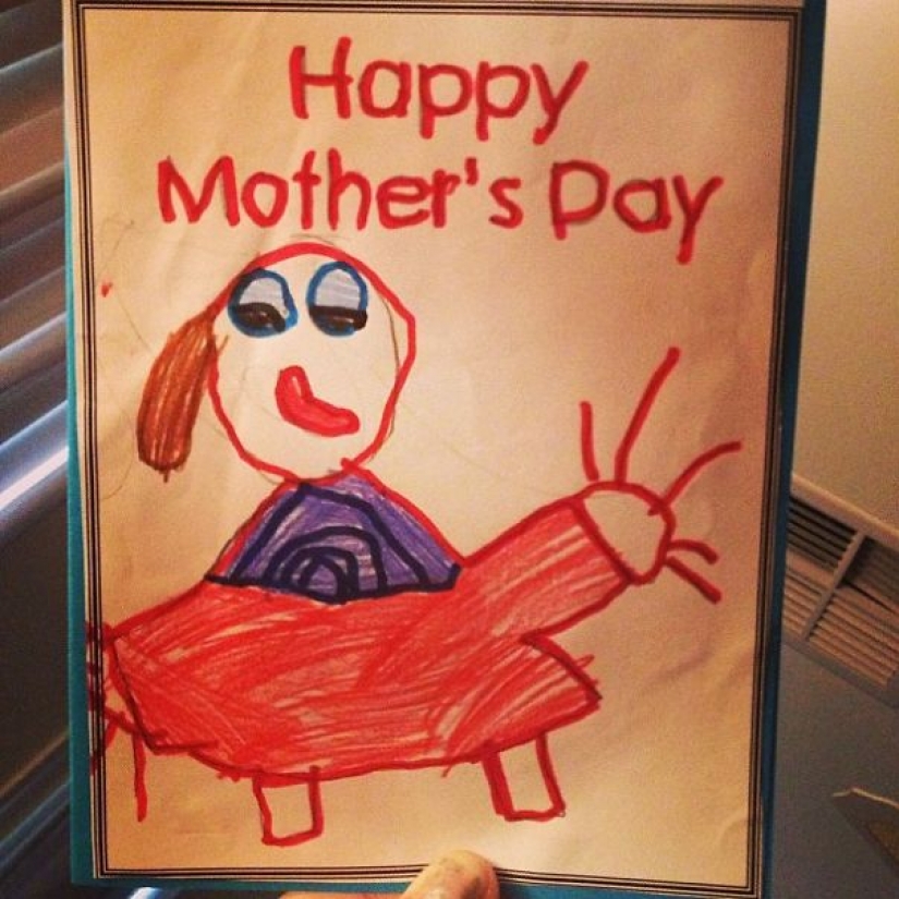 Innocent children's drawings, which look absolutely indecent