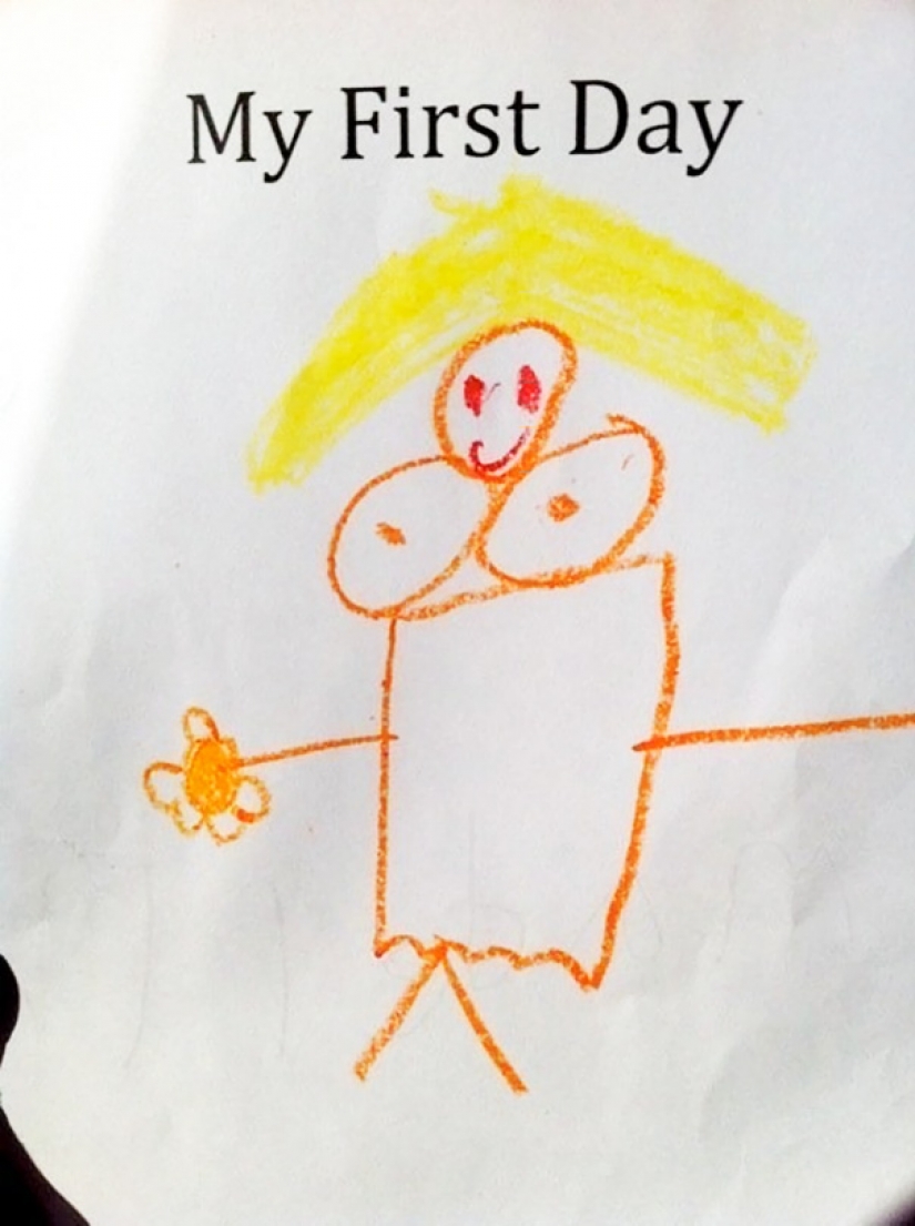 Innocent children's drawings, which look absolutely indecent