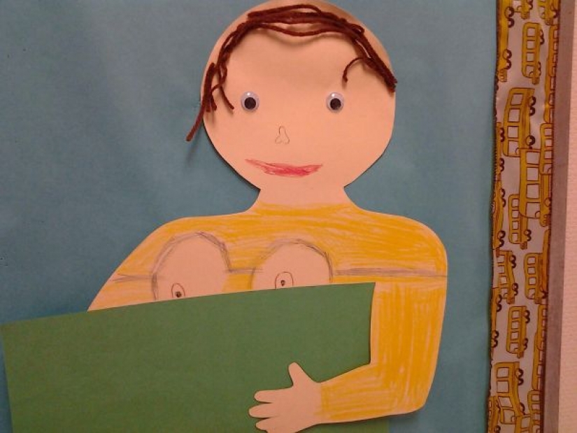 Innocent children's drawings, which look absolutely indecent