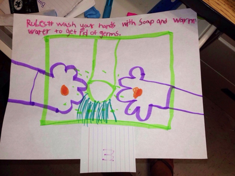 Innocent children's drawings, which look absolutely indecent