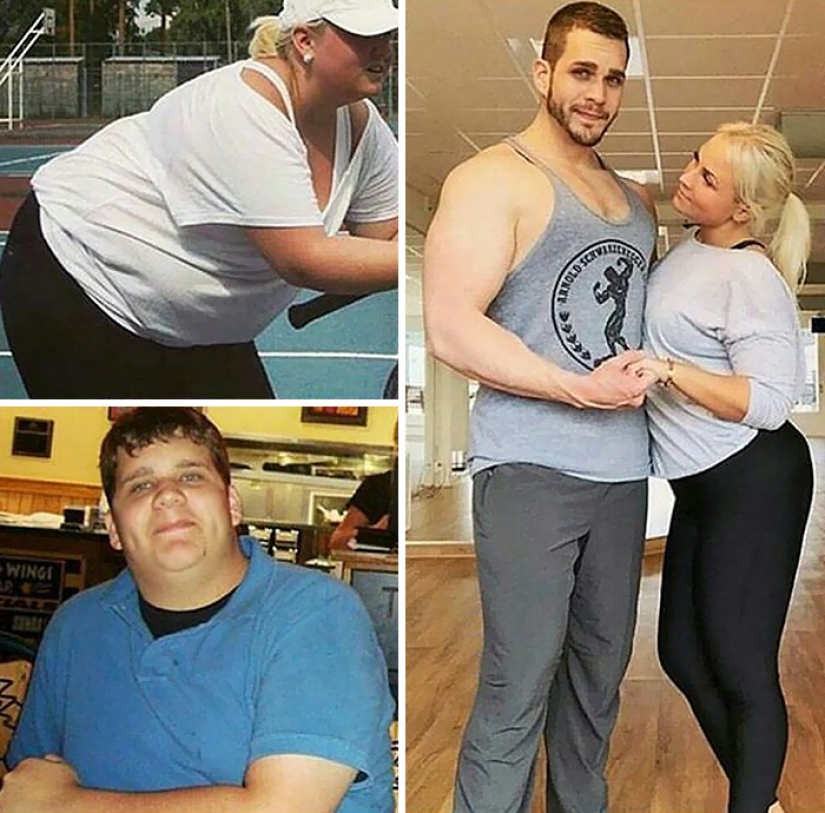 Inspiradoras fotografías de las parejas antes y después de la pérdida de peso