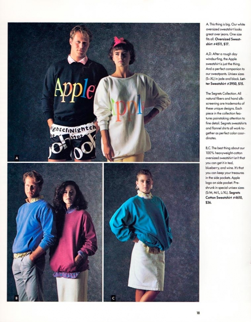 It turns out that without Steve jobs in the 1980s, years Apple was selling clothes