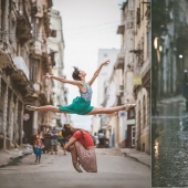La pasión de los Cubanos y el ballet ruso de la escuela: calle fotos de los bailarines