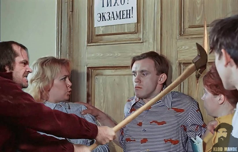 La reunión de Hollywood y del cine Soviético clásicos de 15 más divertidos collages
