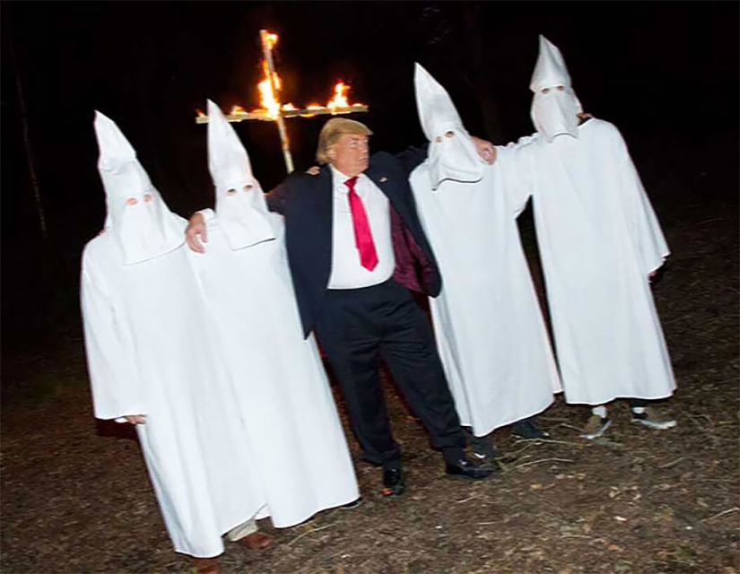 Las imágenes que Donald trump se quema