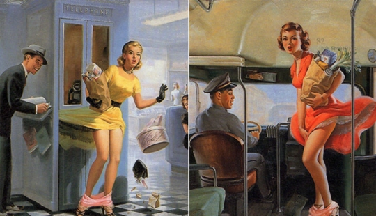 Las mujeres bragas en contra de la gravedad