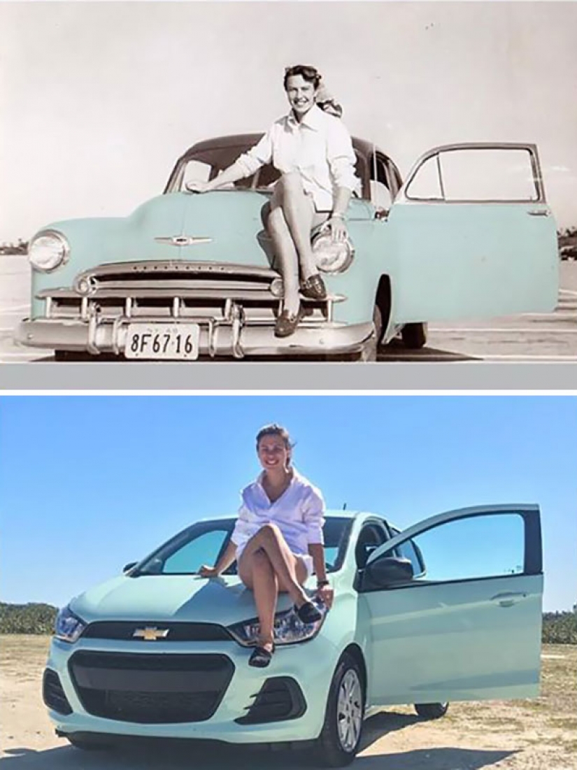 Launch the time machine: 25 photos of grandparents, who recreated their grandchildren