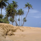 Look for the woman: naked models blend in with the scenery