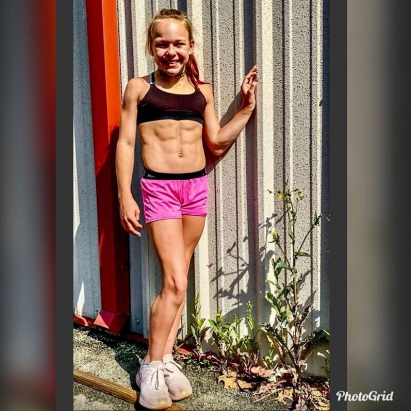 Looks like 10-year-old girl who trains for 30 hours a week