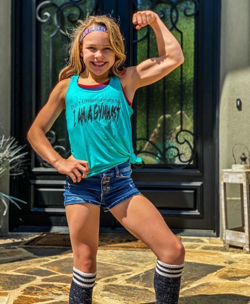 Looks like 10-year-old girl who trains for 30 hours a week