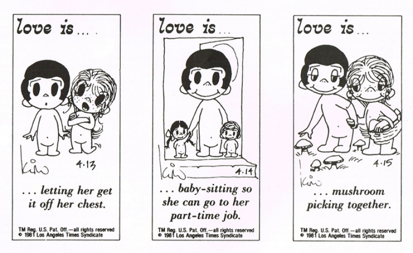 "Love is...": history of creation of cute comics about love