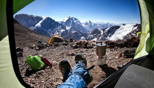 Morning views from the tent Morning views from the tent