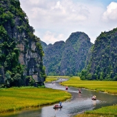 Mountains and rice fields of Tam COC