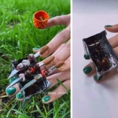 Nails skewers from the creative Russian beauty surprised the Network