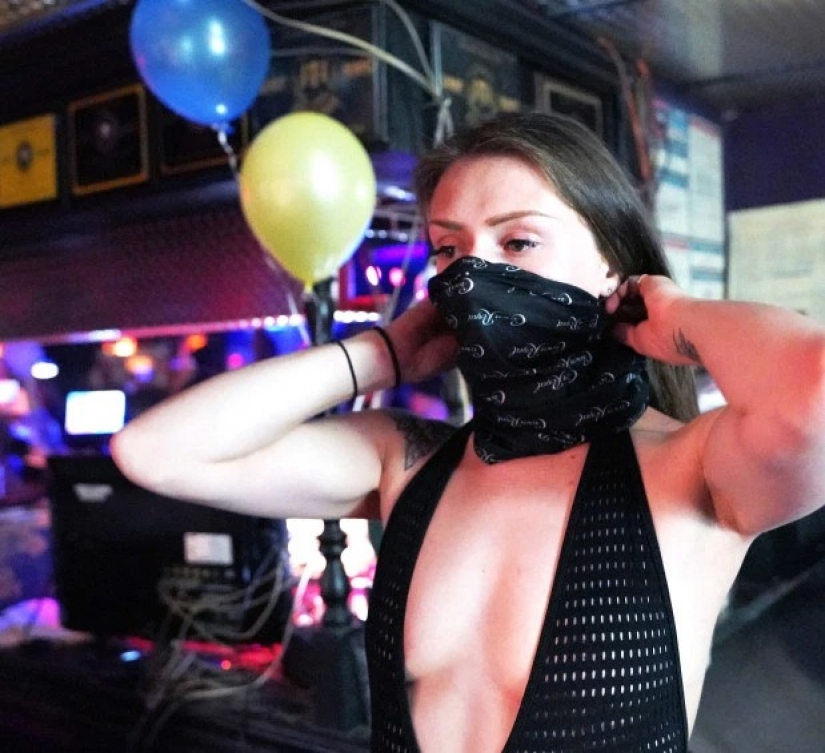 Naked, but masked in Wyoming after the easing of quarantine opened a strip club