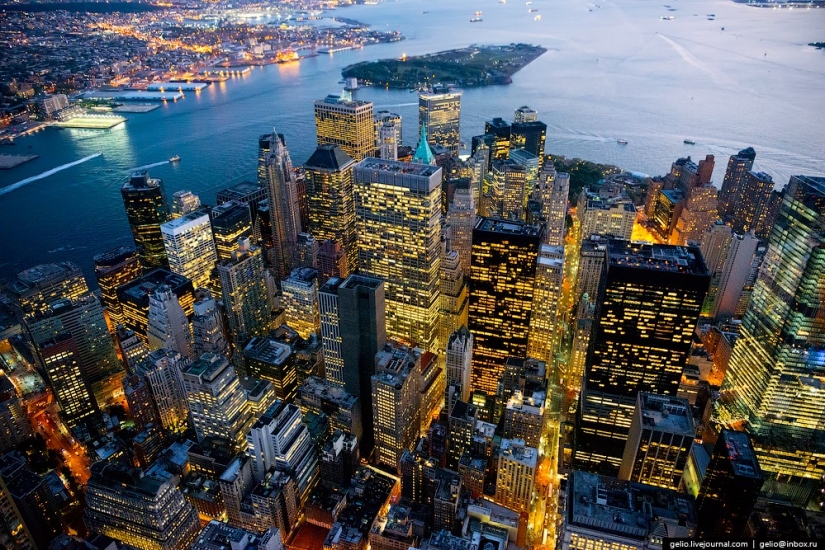 New York from the height of bird flight