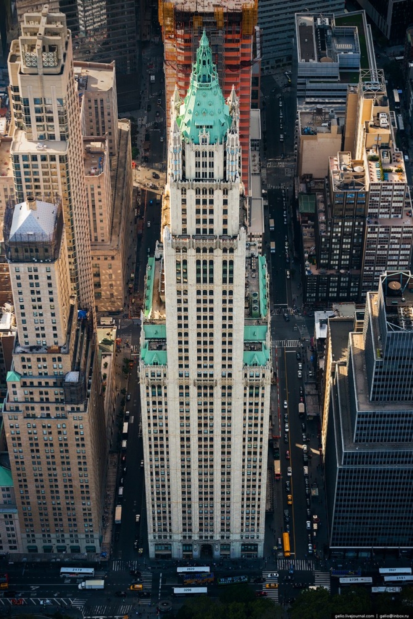 New York from the height of bird flight