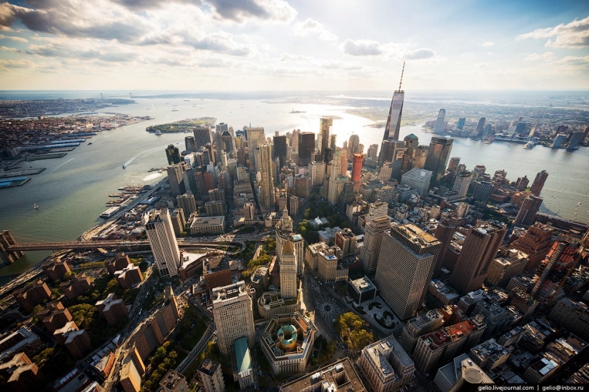 New York from the height of bird flight