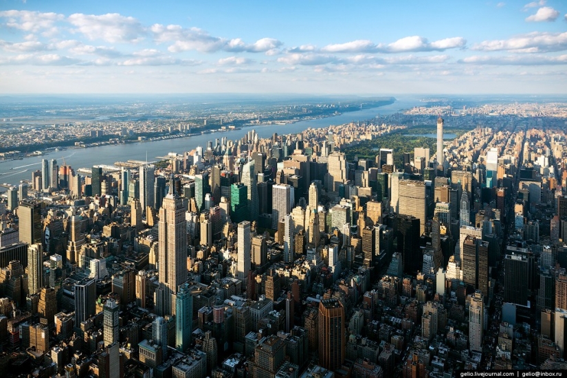 New York from the height of bird flight