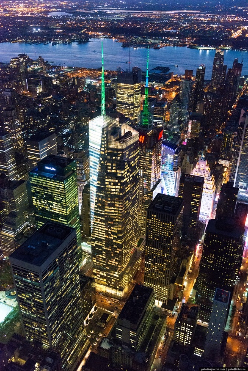 New York from the height of bird flight