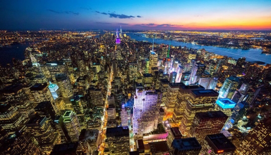 New York from the height of bird flight