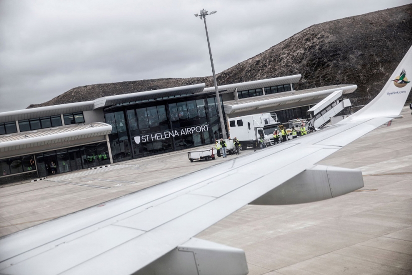 On the island where Napoleon was buried, idle the most useless airport in the world