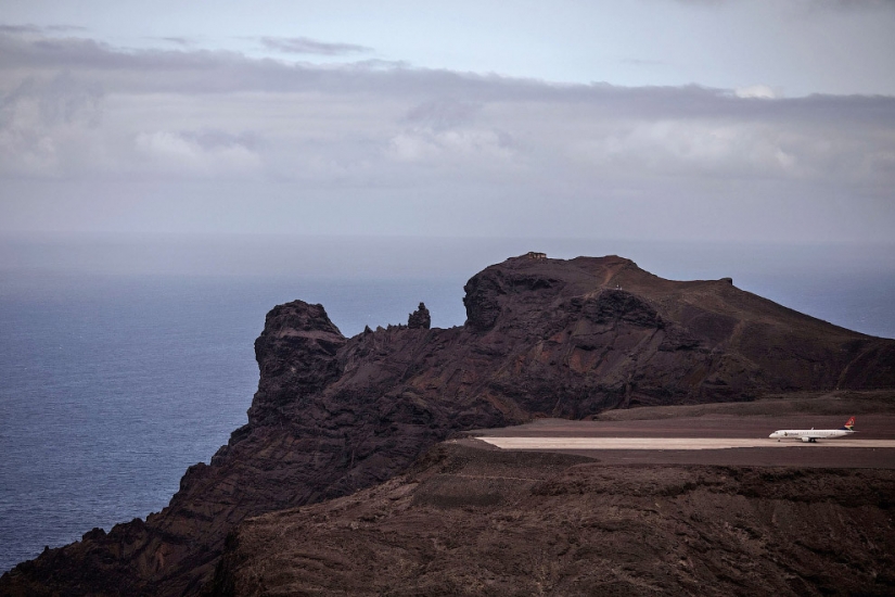 On the island where Napoleon was buried, idle the most useless airport in the world