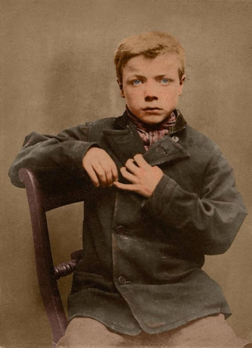 Portraits of children of the nineteenth century, sentenced to hard labor and prison for petty theft