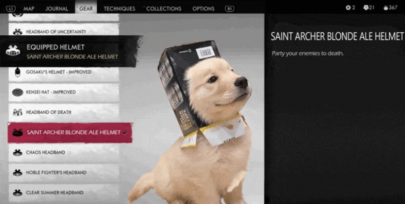 Pup's got the muzzle in the box and immediately became the hero of photojob