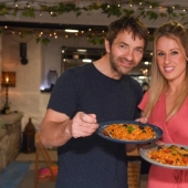 Quarantine in style: the couple had transformed the garage into a stunning Spanish restaurant