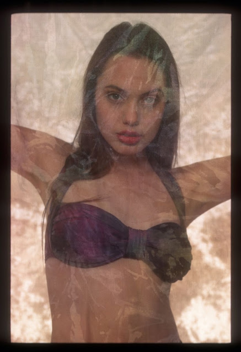 Rare footage from shoot 16-year-old Angelina Jolie in lingerie