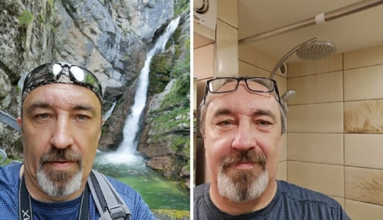 Recordar dónde estábamos! La gente recrear fotos de viajes, sentado en cuarentena