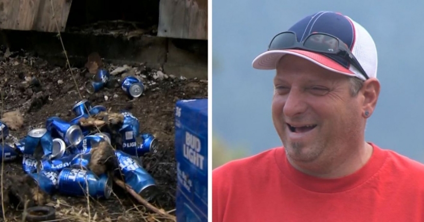 Resourceful American put out a fire with beer and saved your home and business